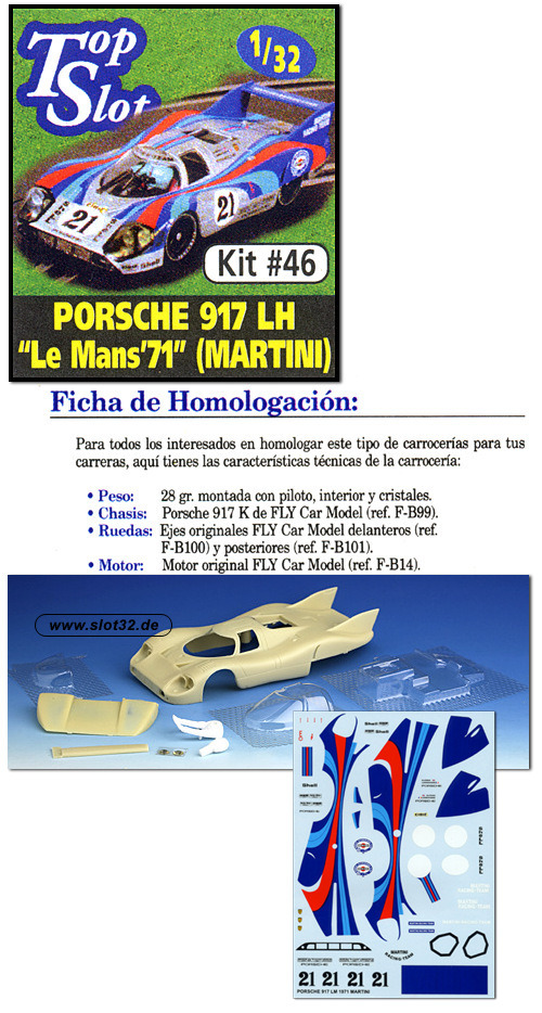 TopSlot Porsche 917 LH Martini # 21, kit